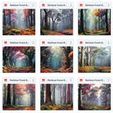 Ultimate Rainbow Forest Background Bundle