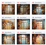 Ultimate Autumn Window Portrait Background Bundle