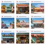 Ultimate Seaside Storefront Background Bundle