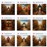 Ultimate Haunted Corn Maze Background Bundle