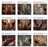 Ultimate Holiday Staircase Background Bundle