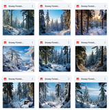 Ultimate Snowy Forest Background Bundle