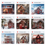 Ultimate Christmas Cabin Background Bundle