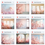 Ultimate Pastel Plumes Background Bundle