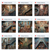 Ultimate Holiday Cluttered Stairs Background Bundle