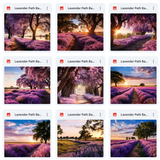 Ultimate Lavender Paths Background Bundle