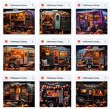 Ultimate Halloween Camper Background Bundle