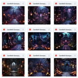 Ultimate Candlelit Graveyard Background Bundle