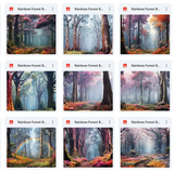 Ultimate Rainbow Forest Background Bundle