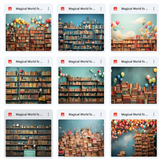 Ultimate Magical World of Books Background Bundle