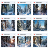 Ultimate Snowy Forest Background Bundle
