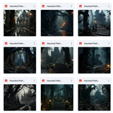 Ultimate Haunted Path Background Bundle