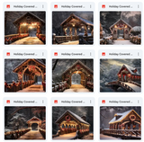 Ultimate Holiday Covered Bridge Background Bundle