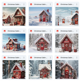 Ultimate Christmas Cabin Background Bundle