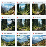 Ultimate Hiking Trails Background Bundle