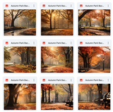 Ultimate Autumn Park Background Bundle