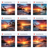 Ultimate Sunset Beach Background Bundle