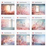 Ultimate Pastel Plumes Background Bundle