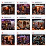 Ultimate Halloween Camper Background Bundle