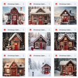 Ultimate Christmas Cabin Background Bundle