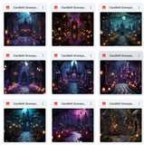 Ultimate Candlelit Graveyard Background Bundle