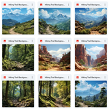 Ultimate Hiking Trails Background Bundle