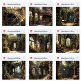 Ultimate Abandoned Library Background Bundle