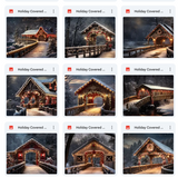 Ultimate Holiday Covered Bridge Background Bundle