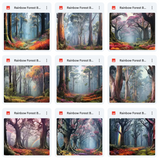 Ultimate Rainbow Forest Background Bundle