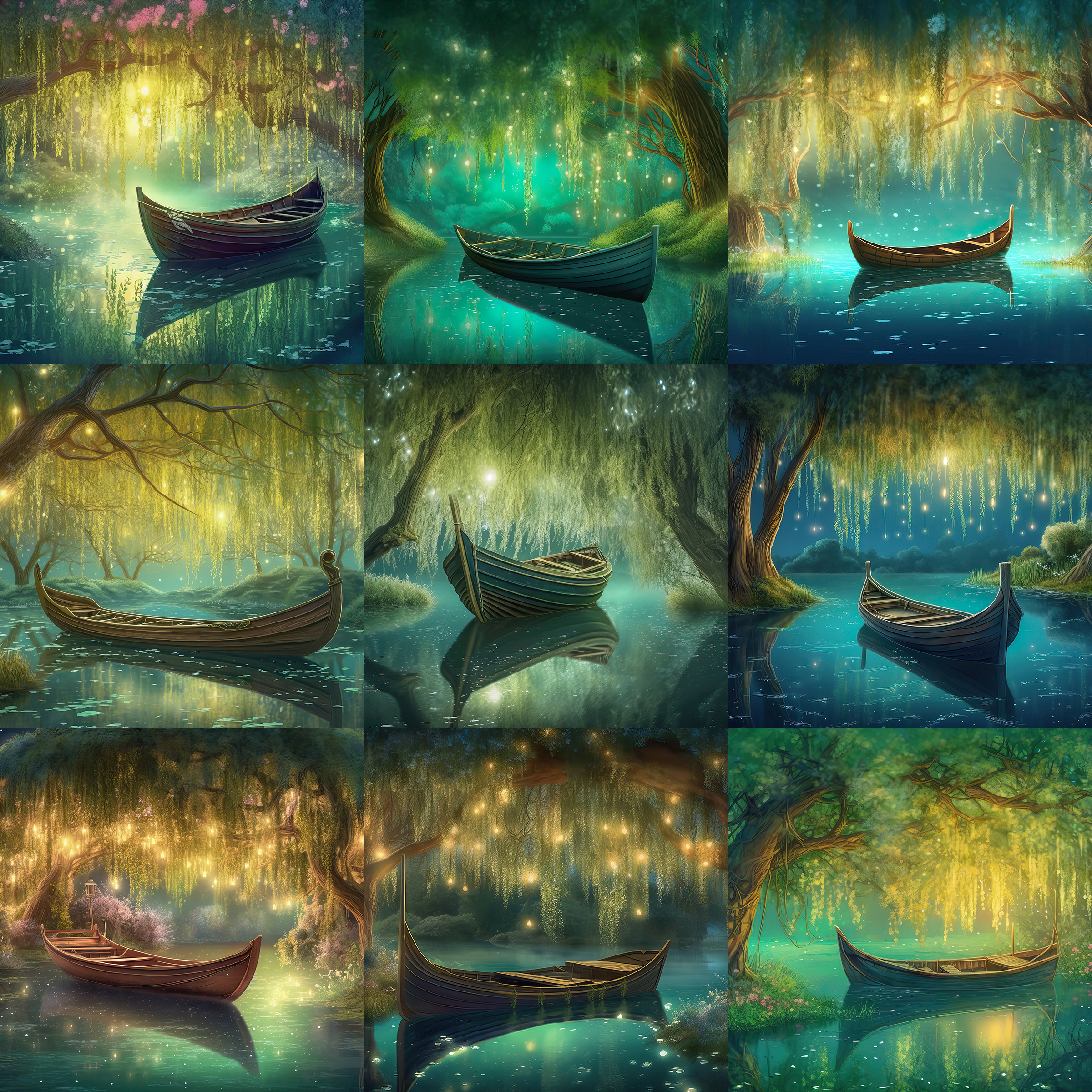 Under the Willows Digital Background Bundle