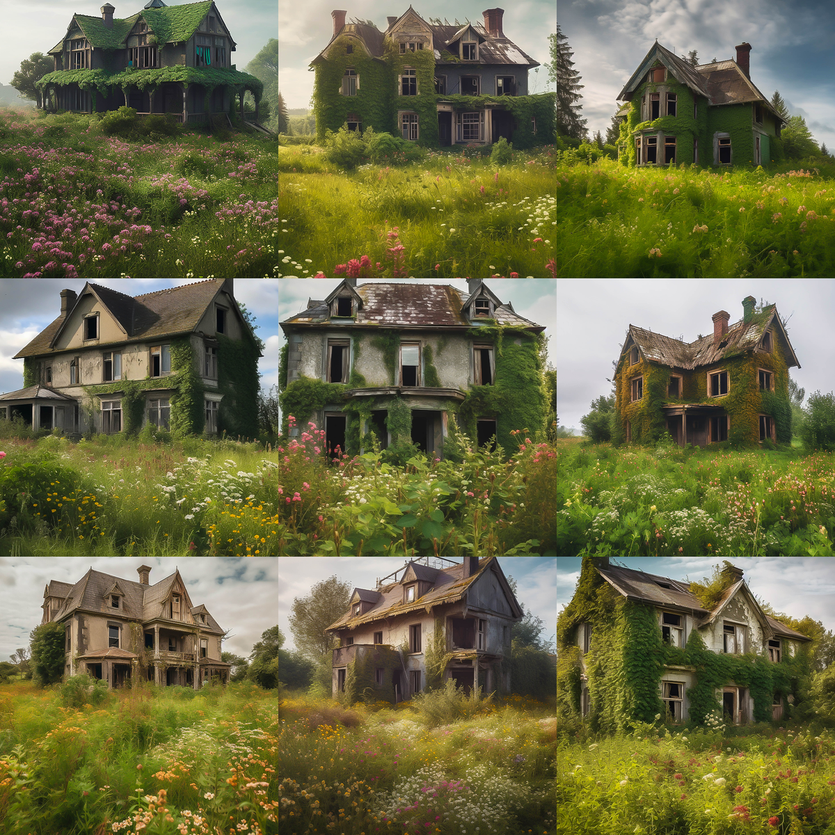 Abandoned Houses Digital Background Bundle - Meg Bitton Productions