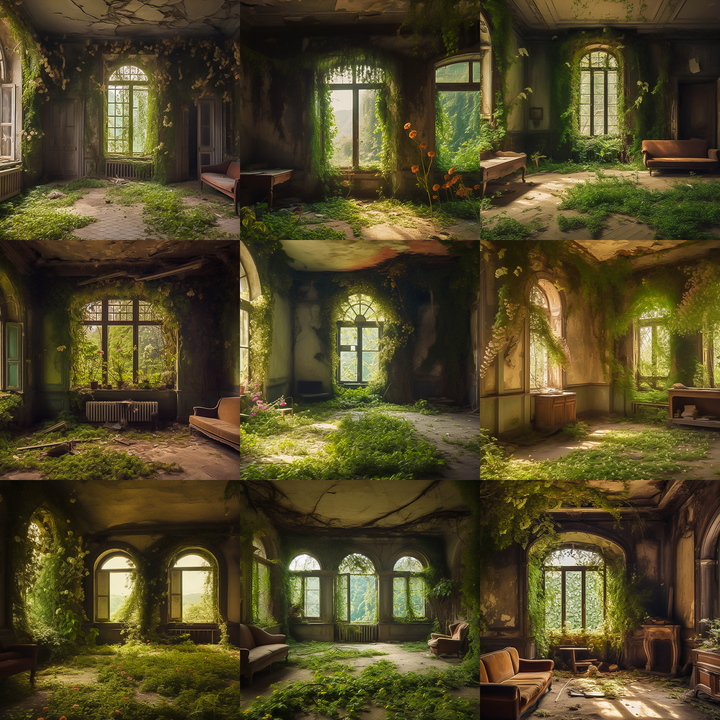 Abandoned Rooms Digital Background Bundle