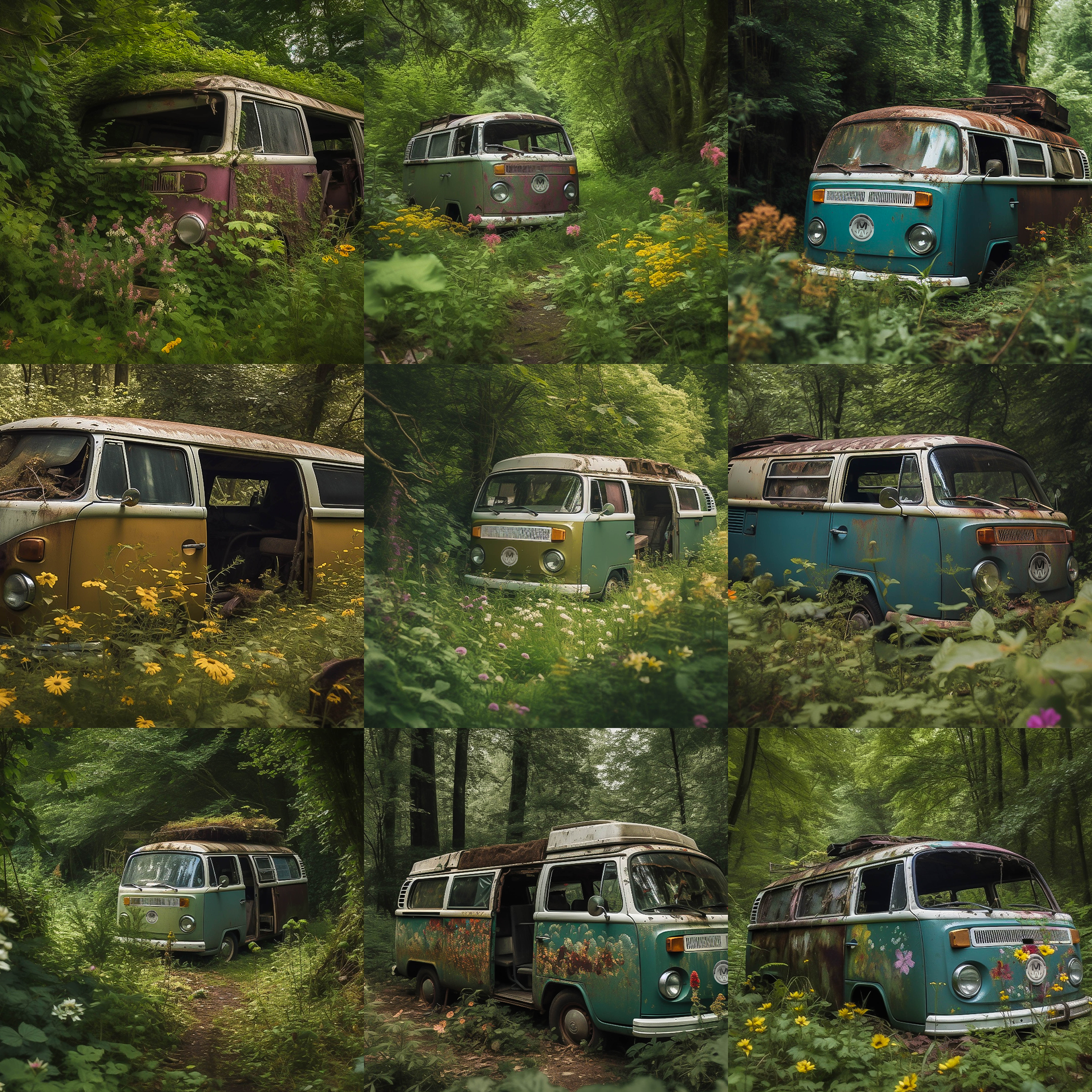 Abandoned Vans Digital Background Bundle