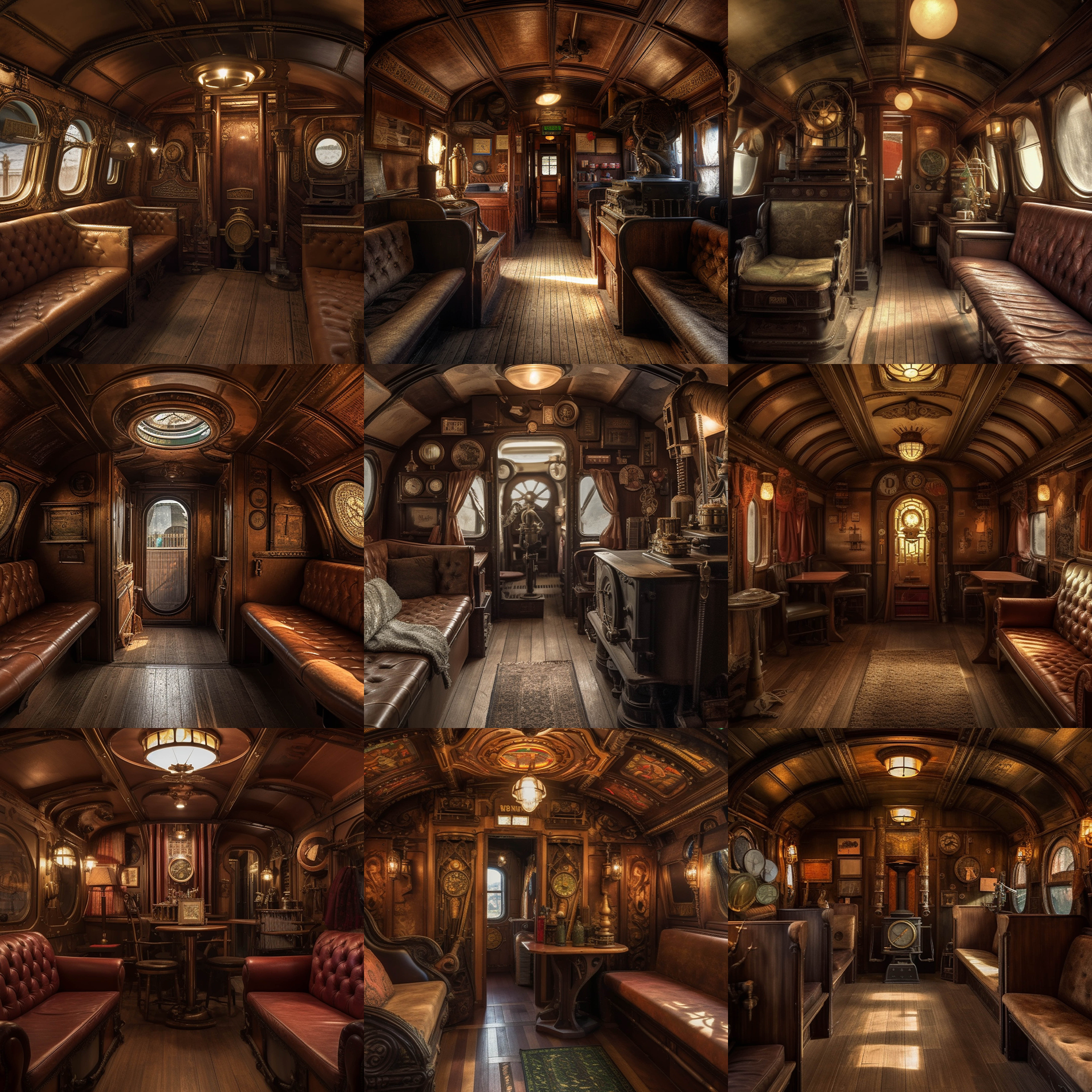 Airship Cabin Digital Background Bundle - Meg Bitton Productions