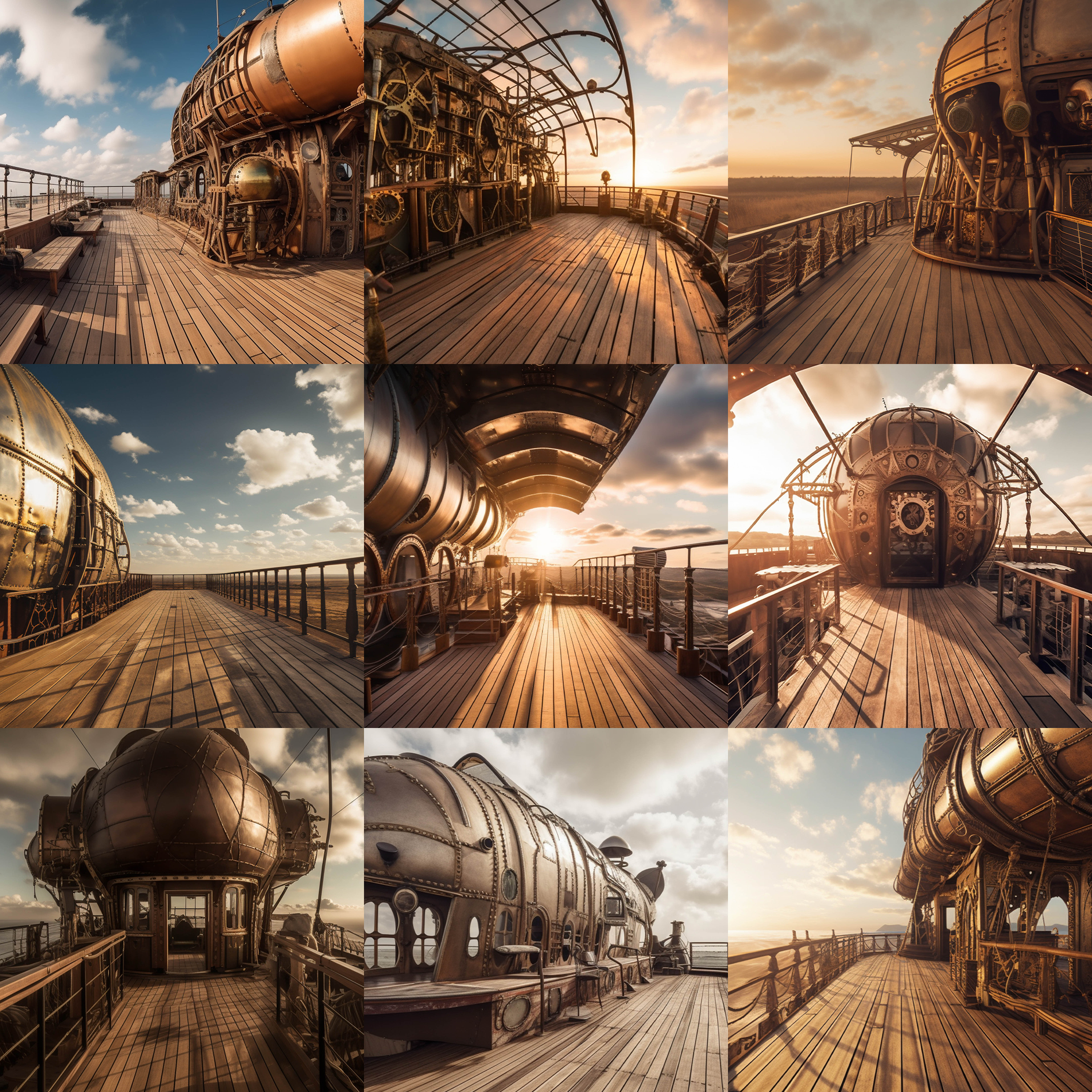 Airship Decks Digital Background Bundle