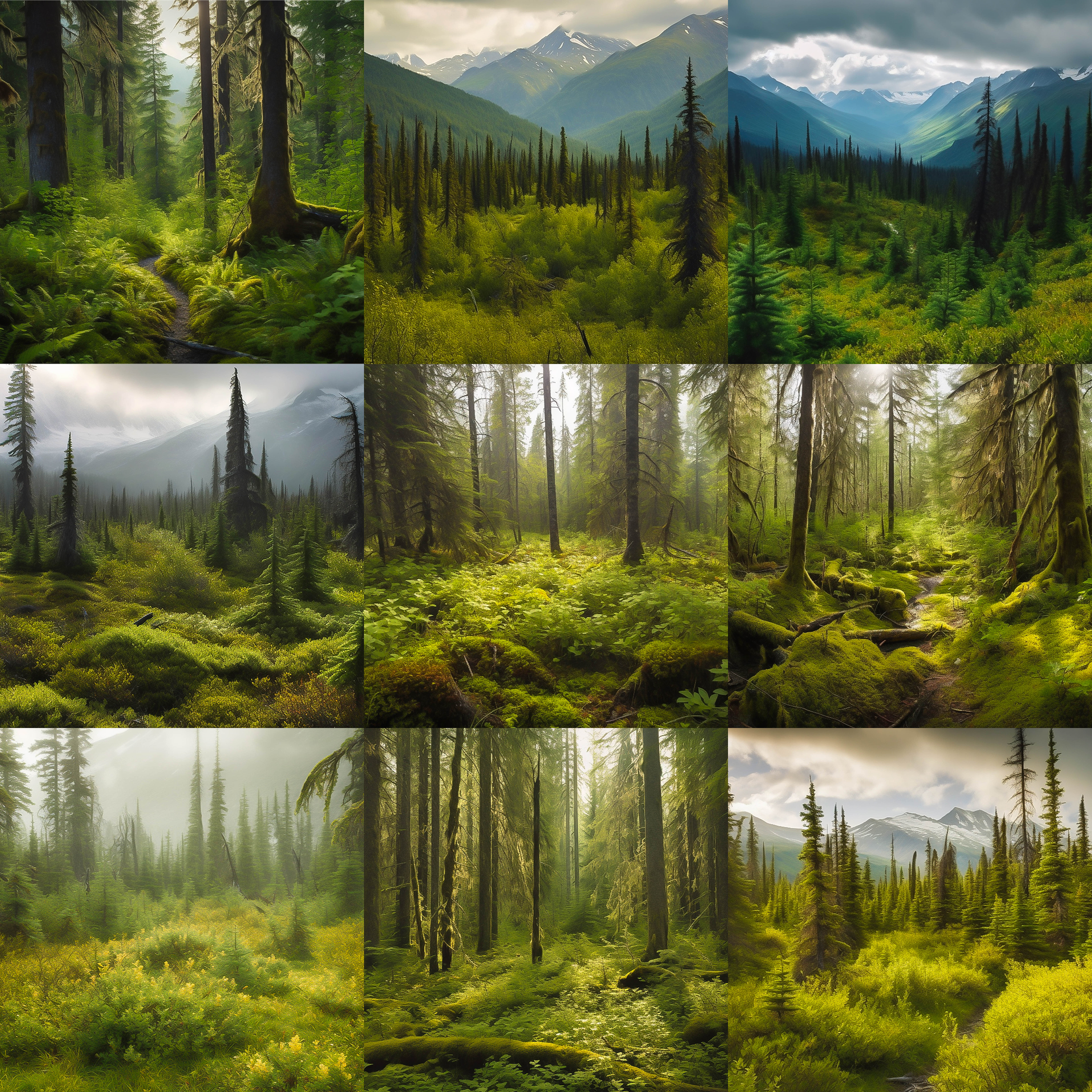 Alaskan Forest Digital Background Bundle - Meg Bitton Productions