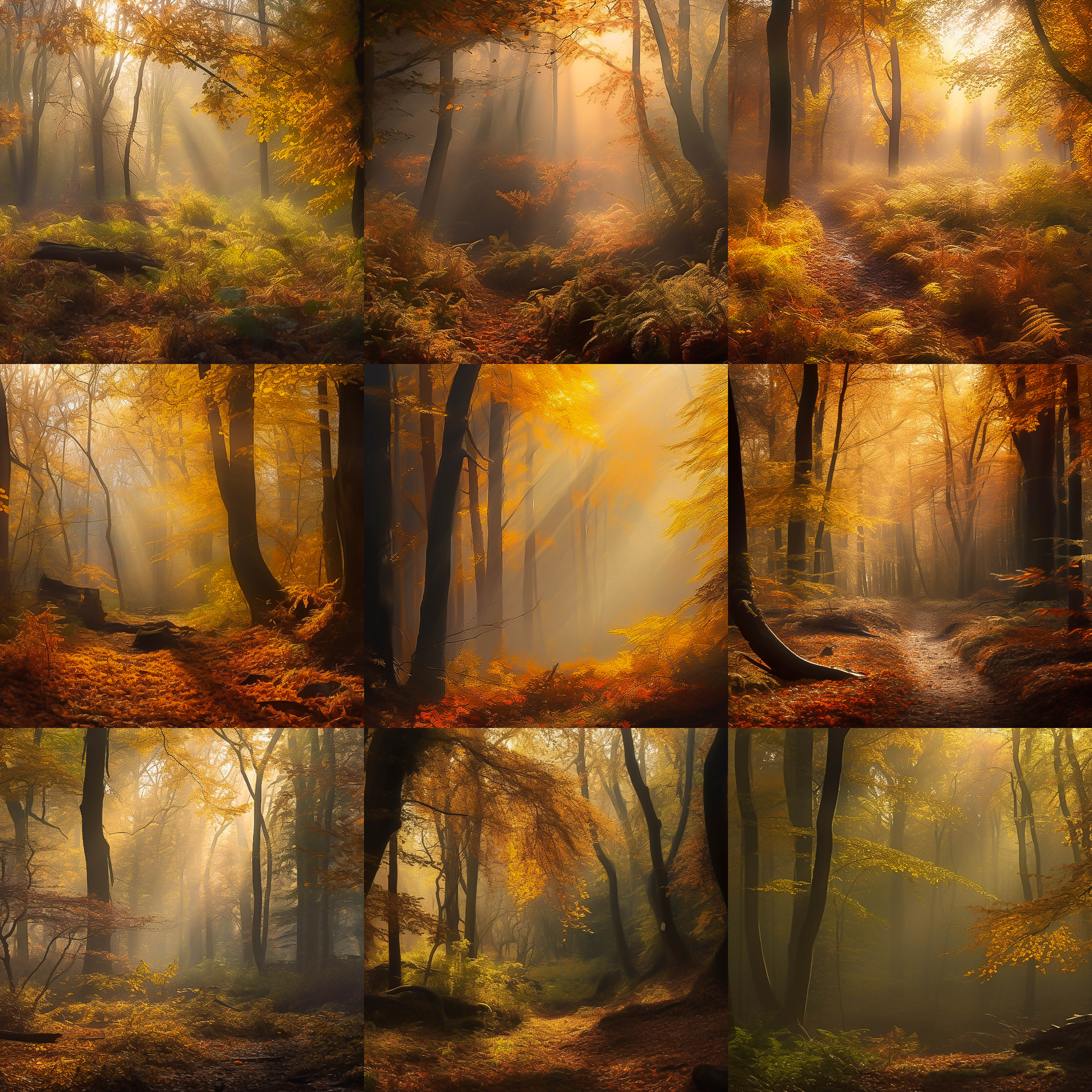 Autumn Forest Digital Background Bundle