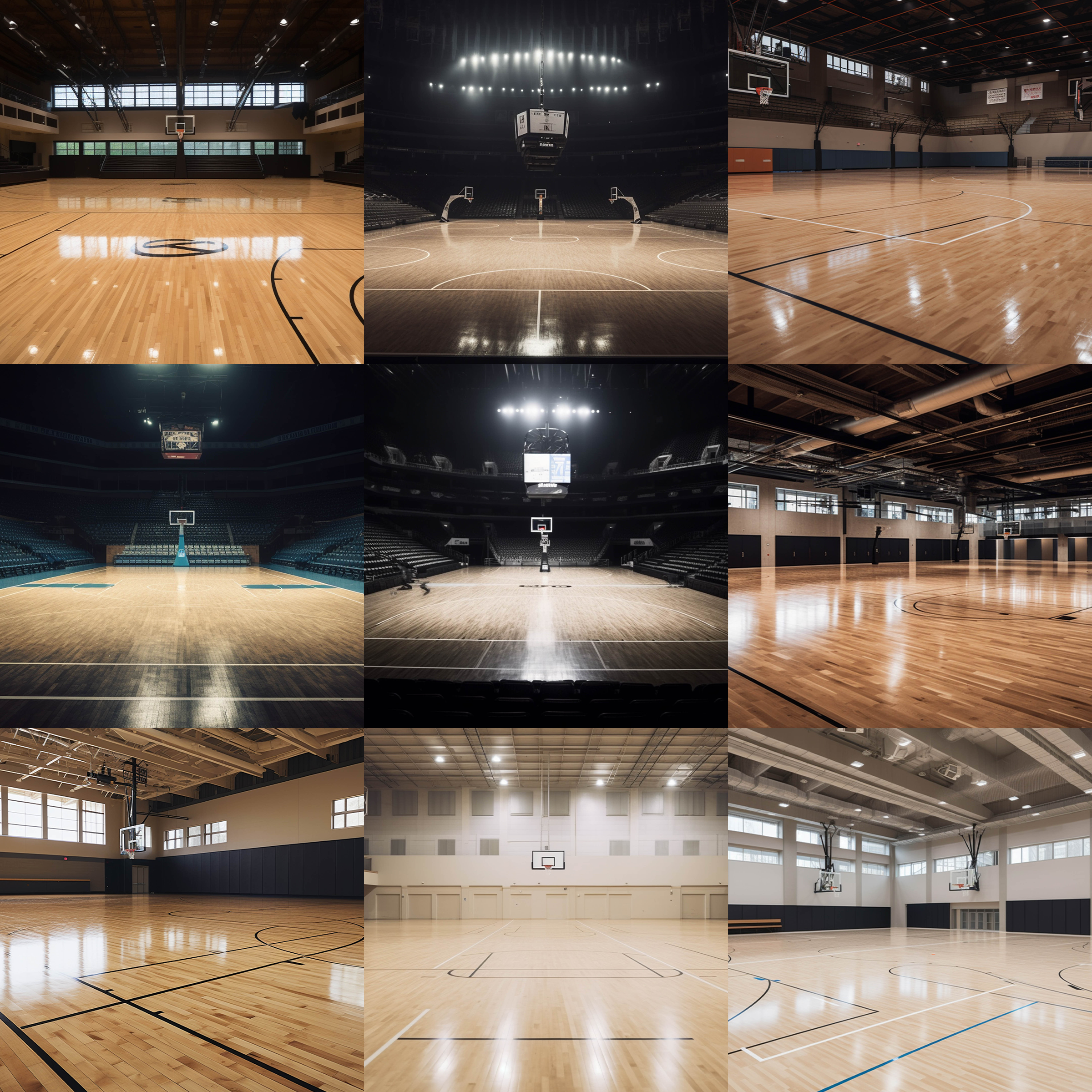 Basketball Court Digital Background Bundle