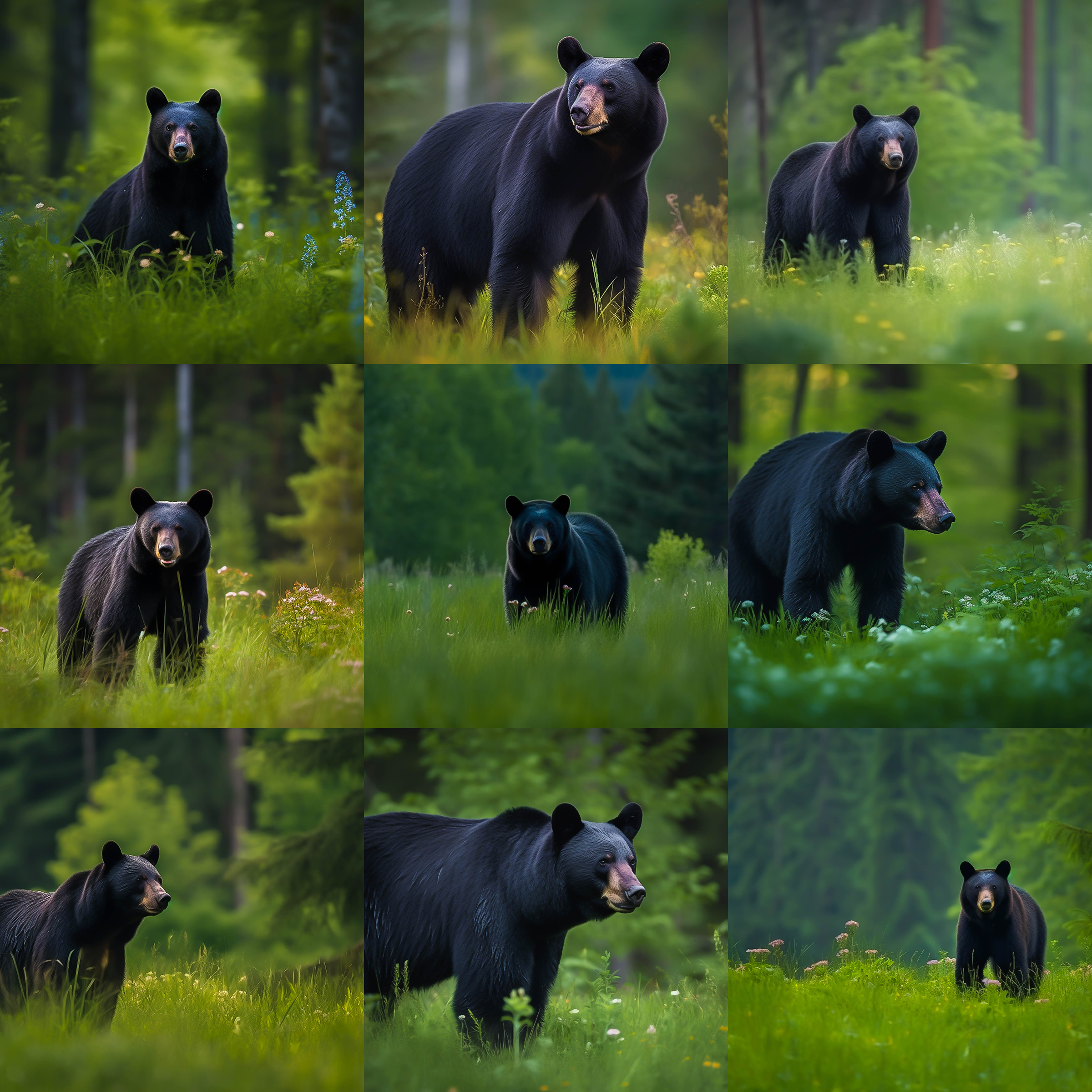 Black Bear Digital Background Bundle