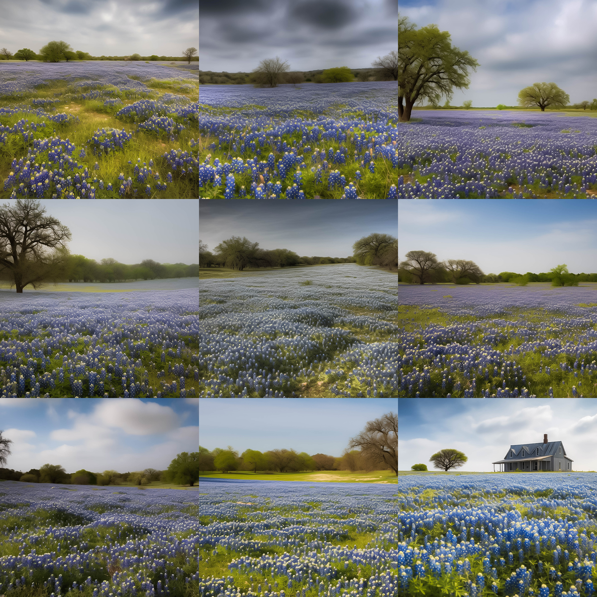 Bluebonnet Field Digital Background Bundle - Meg Bitton Productions