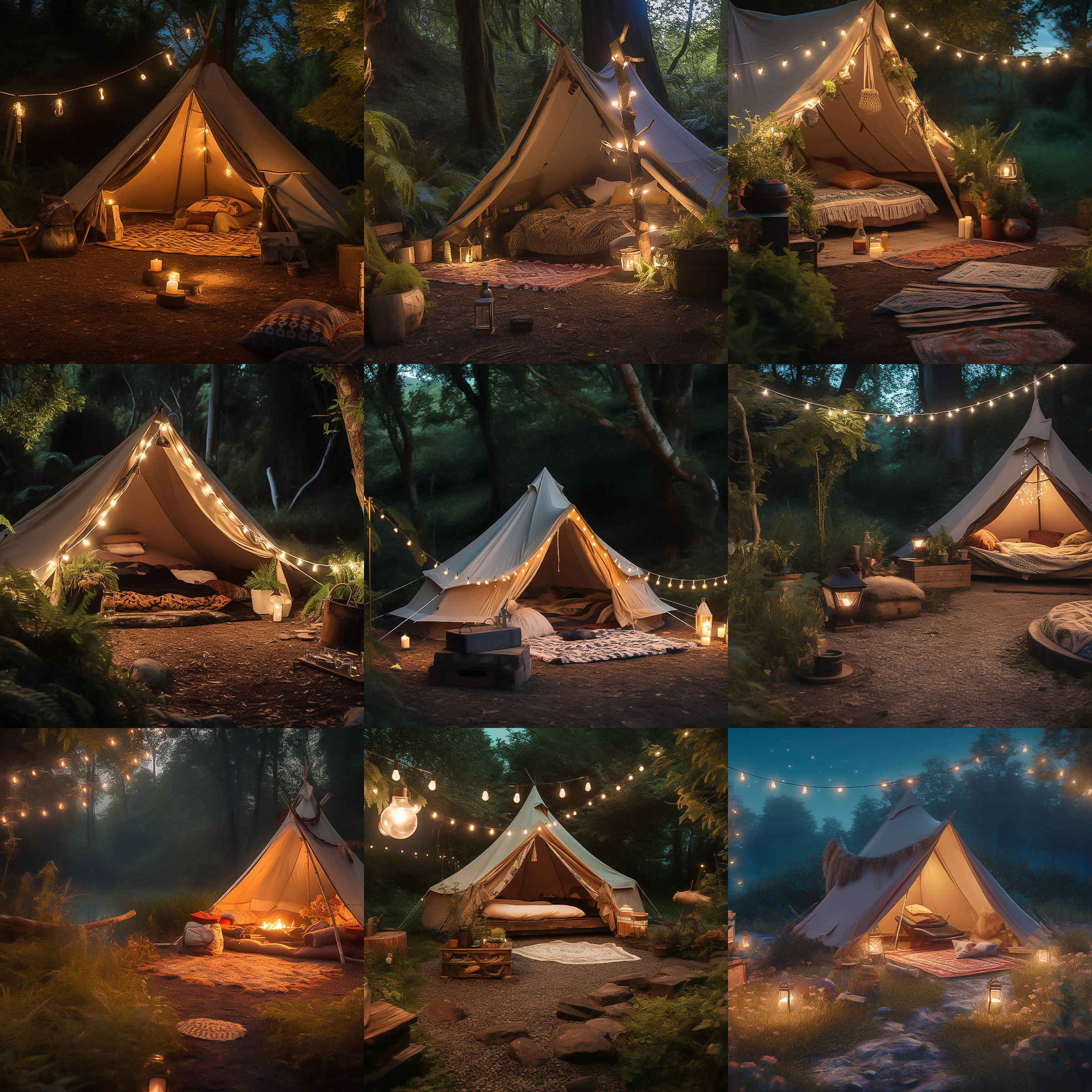 Camping Adventures Digital Background Bundle