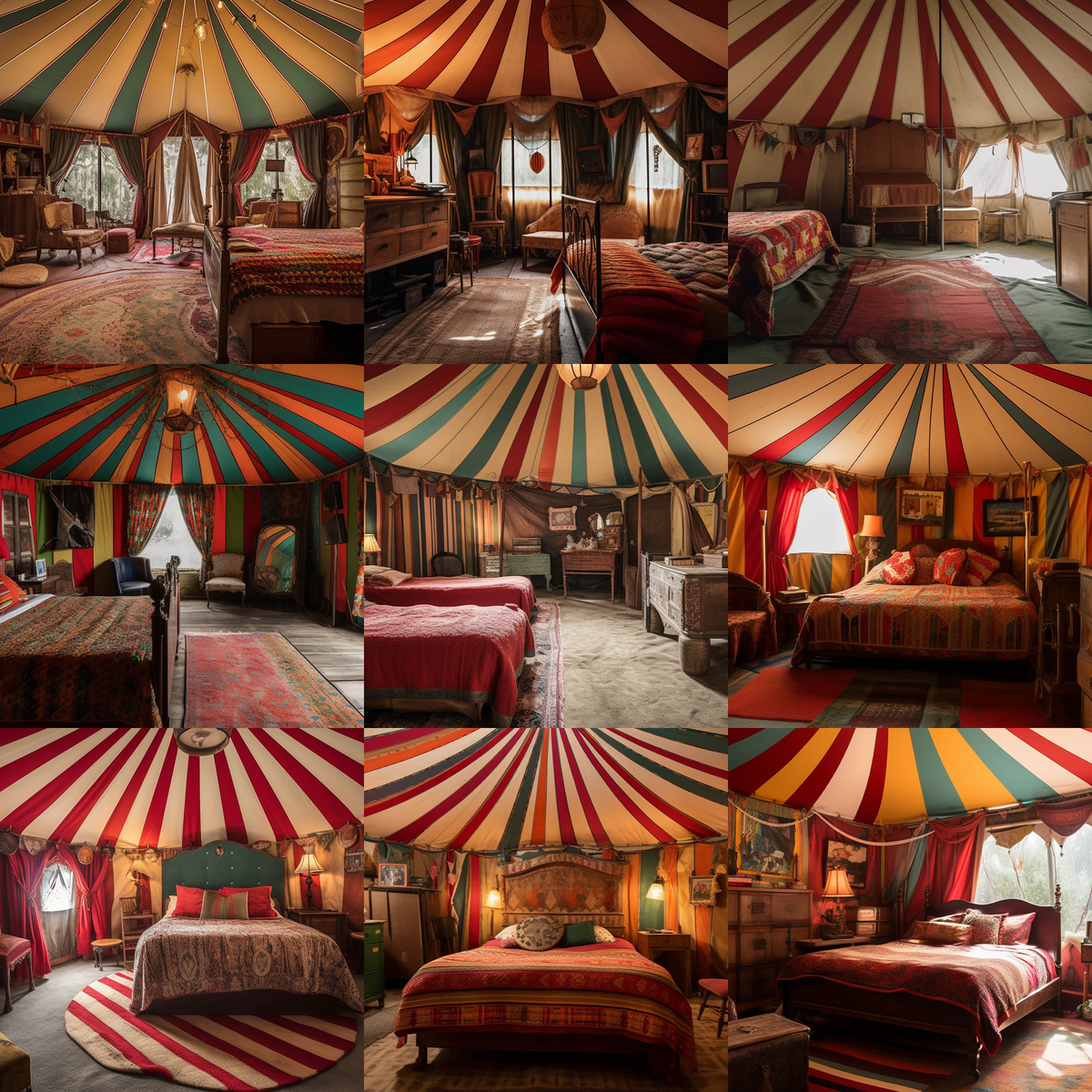 Magical Circus Bedrooms Digital Background Bundle - Meg Bitton Productions