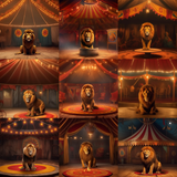 Circus Lions Digital Background Bundle - Meg Bitton Productions