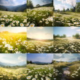 Daisy Field Digital Background Bundle - Meg Bitton Productions