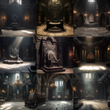 Dark Throne Rooms Digital Background Bundle - Meg Bitton Productions