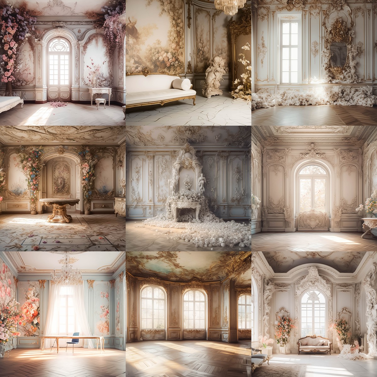 Entry Background Dreamy Baroque Entry Rooms Digital Background Bundle – Meg Bitton ...
