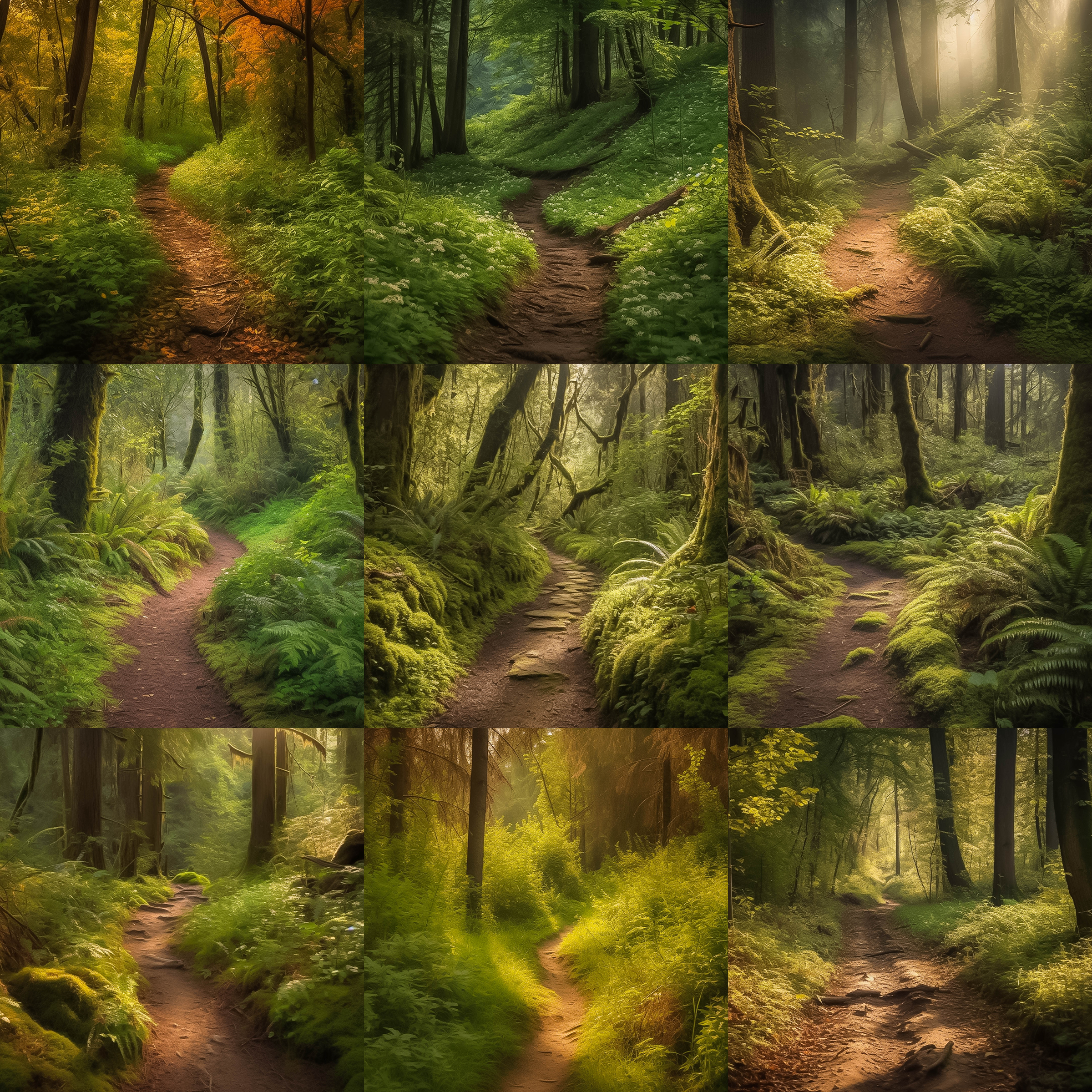 Dreamy Forest Digital Background Bundle