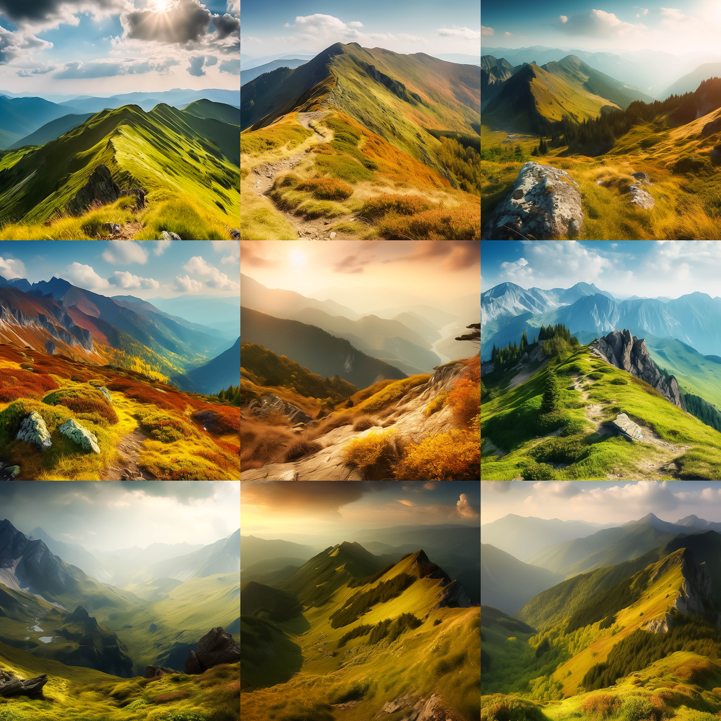 Dreamy Mountain Top Digital Background Bundle