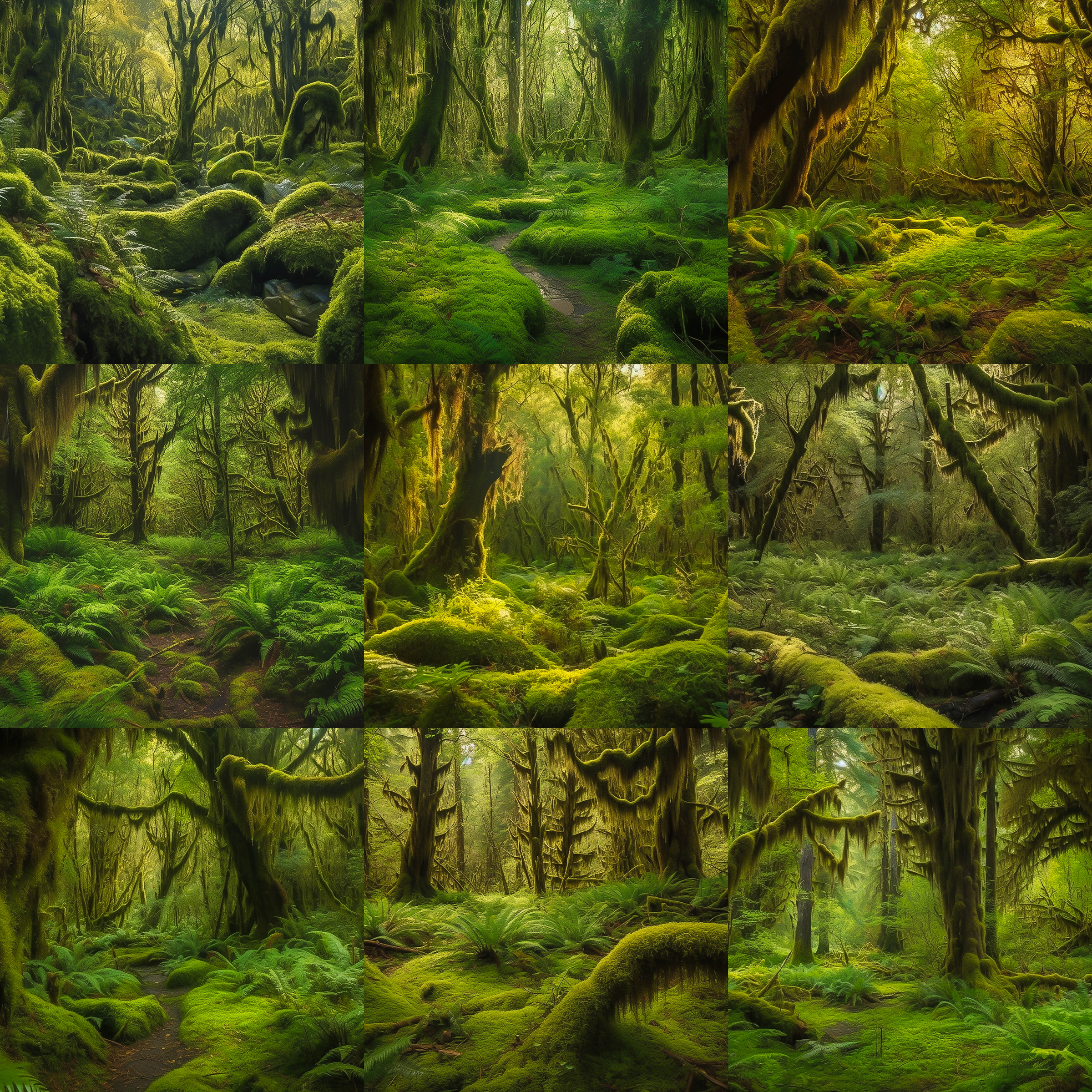 Emerald Forest Digital Background Bundle