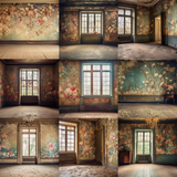 Empty Vintage Room Digital Background Bundle - Meg Bitton Productions